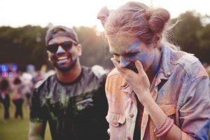 Funny moments at the holi festival