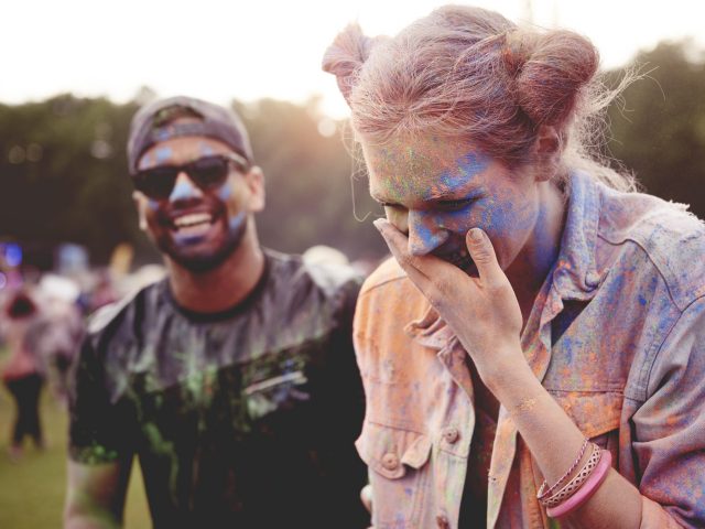 Funny moments at the holi festival